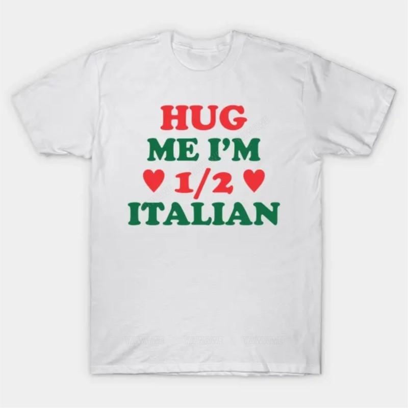 

New arrived short sleeve brand men cotton top Mens brand fashion tshirt Summer T shirts For Men Hug Me Im 1 2 Italian T Shirt 4XL