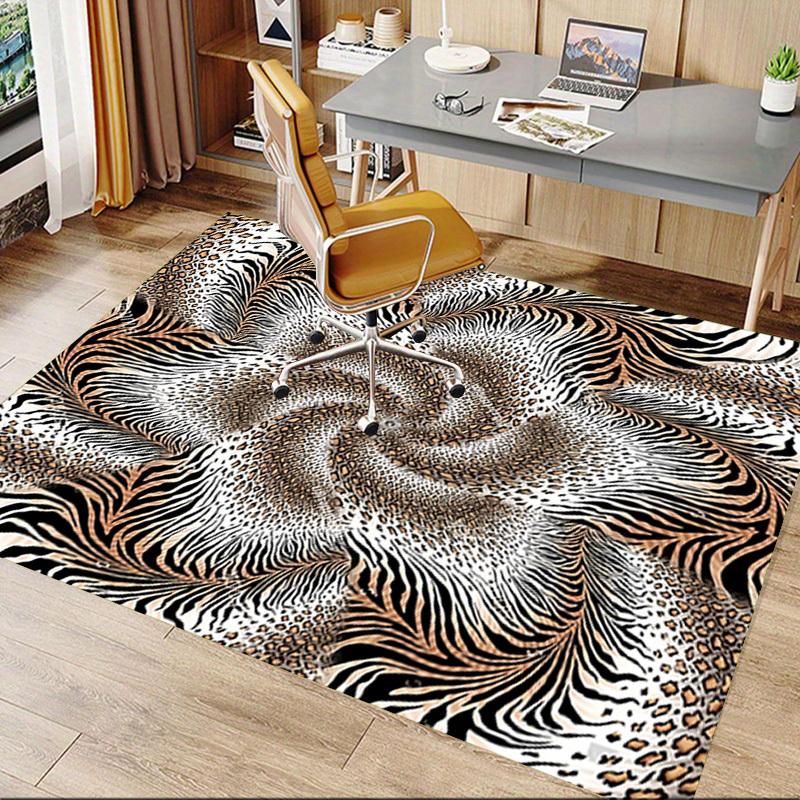 1PC Zebra Print Leopard Print Extra Large Non Slip Floor carpet, Office, family, bedroom Large Area Rug Indoor Rugs, Vibrant Colors