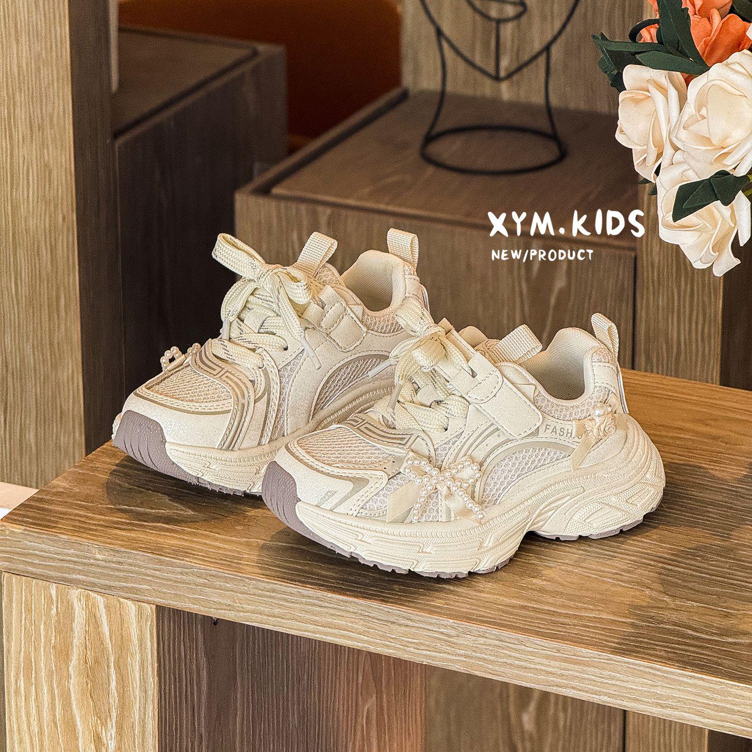 Spring 2026 Kids  Korean-Style Bow Princess Shoes 27 бежевый