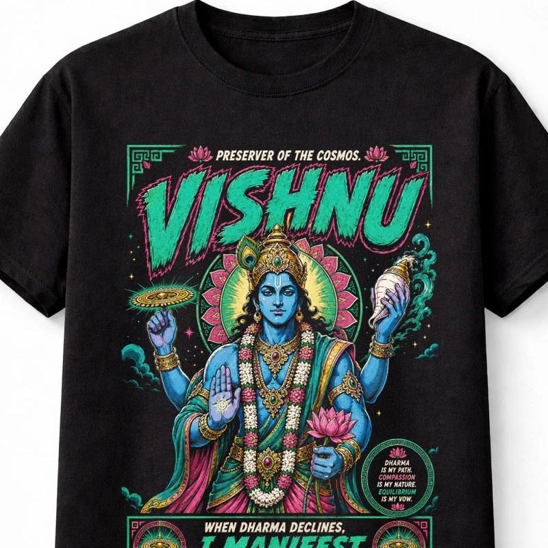 Vishnu Hindu God Dharma Mythology Spiritual Deity India Unisex TShirt S