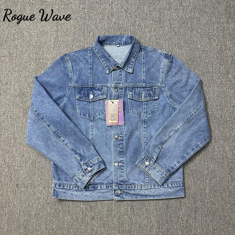 

RogueWave Високоякісні Жіночі Чоловічі Хіп-хоп Повсякденні Куртки Вишиті Зірками Вуличний Тренд Одяг Y2k Топи XL сірий