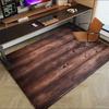 wooden texture Crystal Velvet chair mat Area Rug - Non-Slip, Floor Mat, Office Desk Chair Rugs, Bedroom Decor.Christmas Gift-1106181