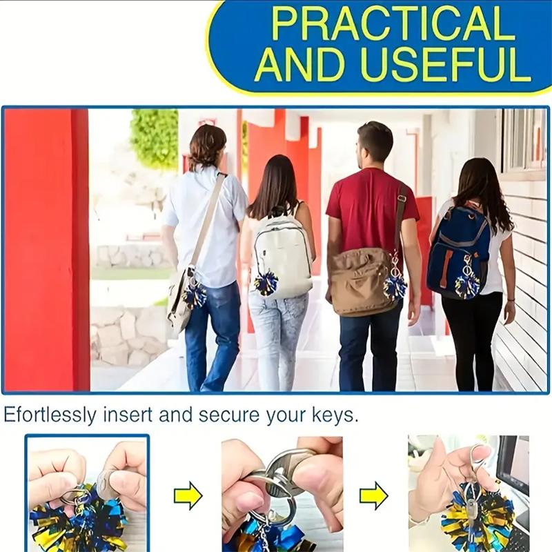 WTEMPO Colorful Mixed Keychains for Party Favors Cheerleaders Dancer Accessories Cheerleading Commemorative Keychain Pendants Bags Hanging Accessories