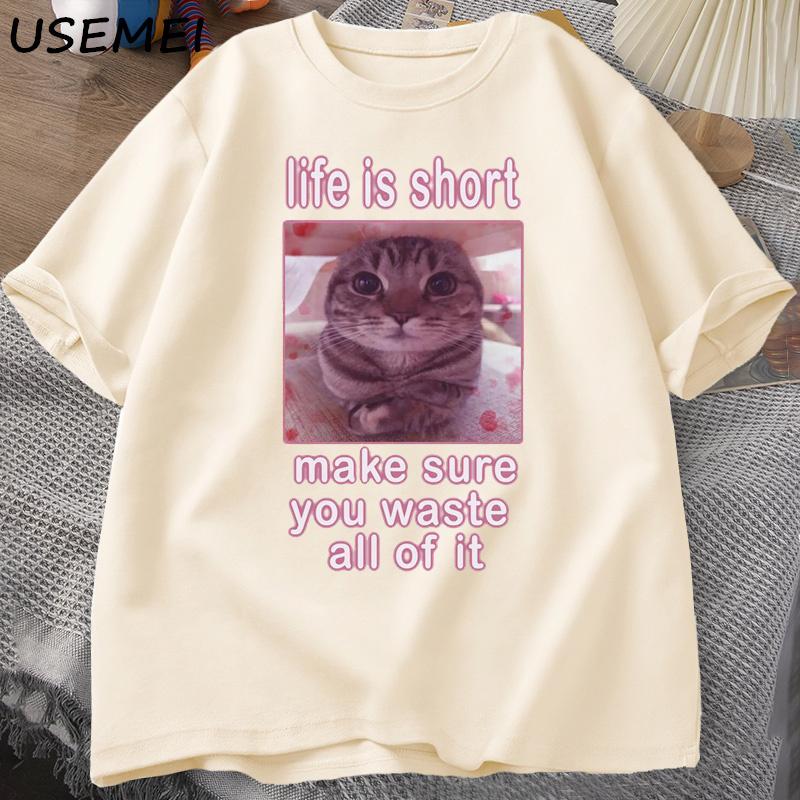 Funny Cat Meme Graphic Tees Cats Dank Memes T Shirt Funny Silly Cats T-shirt Men Women Casual Short Sleeve Tees Printed Tshirt