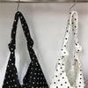Sweet Polka Dot Tote Bag Spacious Bow Tie Handbag Travel Canvas Shoulder Bag  Daily Use