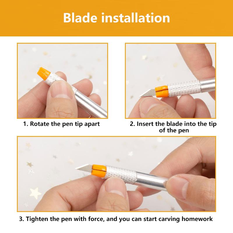 13Pcs Metal Art Knife Aluminum Alloy Carving Knife Tool Set - Perfect For Paper-Cut, Handcraft & Model Making