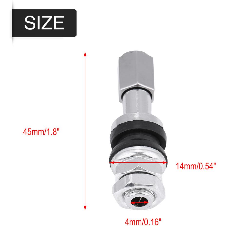 10pcs TR43E Tyre Valve Stems Tubeless Tire Valves Metal Replacement Stems with Thrd End for Motorcycles Cars Trucks