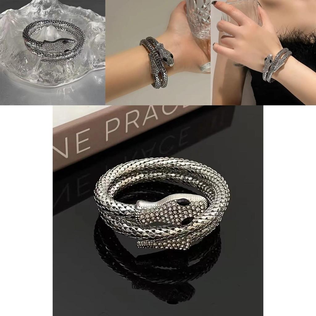Alloy Chic Snakeshaped Zircon Bracelet For Women Unique And Forward Fashion