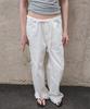 108Paundeu Waist Tie Denim_White