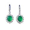 Hui Zhi Yi 2024 Exquisite 925 Silver Green Chalcedony Stud Earrings