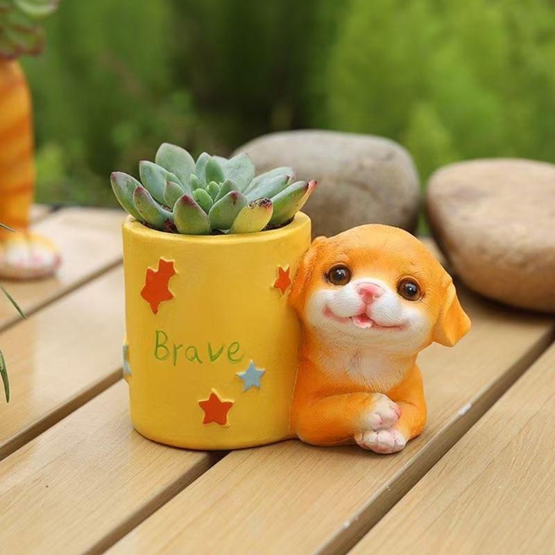Multipurpose Dog Vase Silicone Mould Versatile Resin Cast Set for Home and Office Decoration and Jewelry Storage