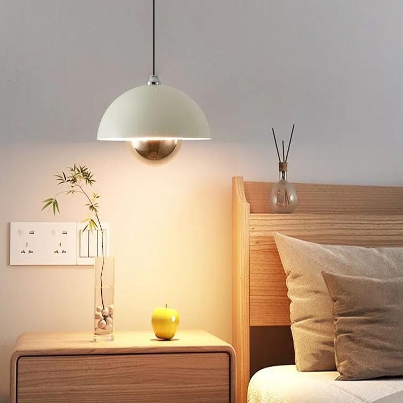 Scandinavian minimalist style bedroom bedside small chandelier creative lift function hand swept open light restaurant chandelie
