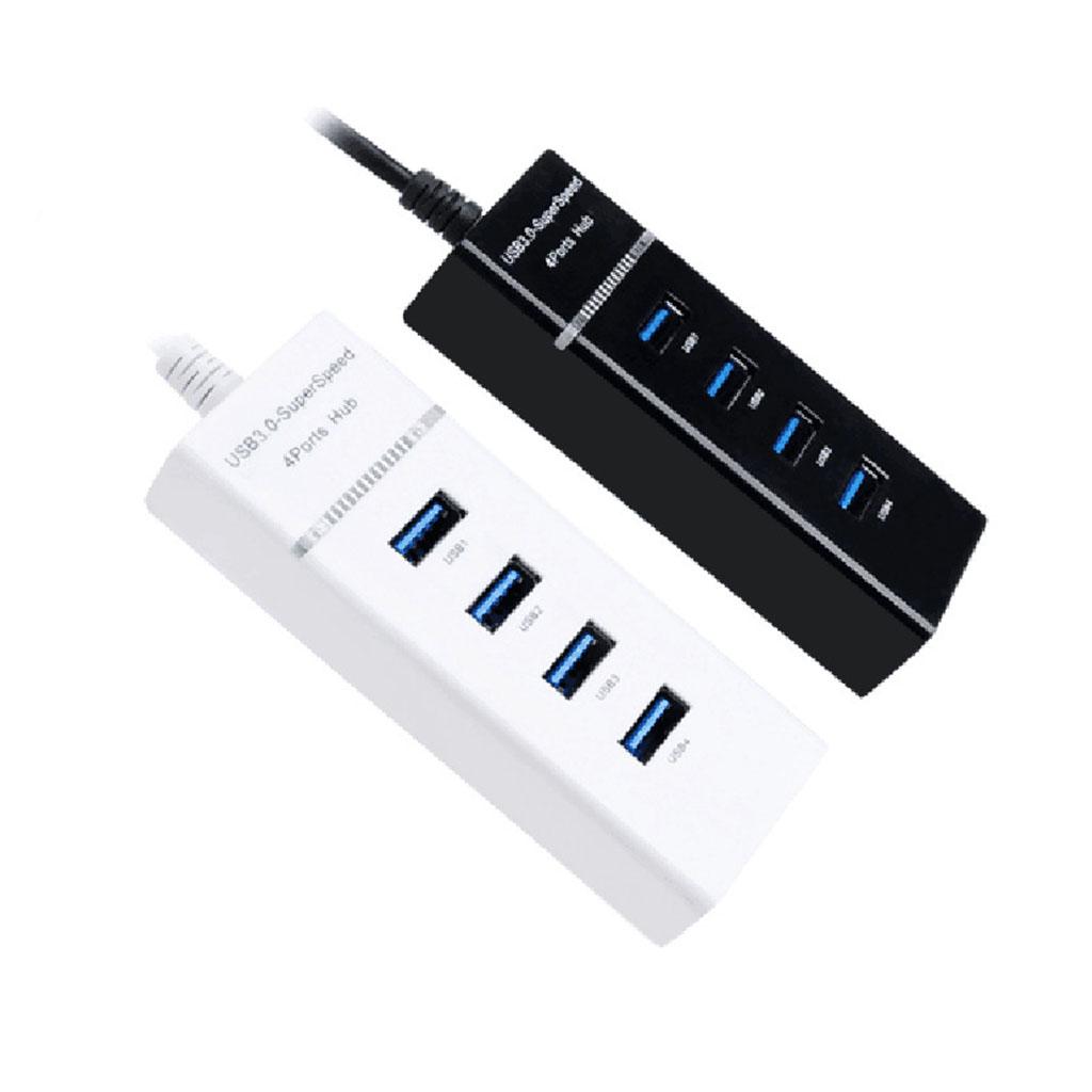 Portable USB 3.0/2.0 Splitter 4 Port USB Hub Power Adapter for Laptop PC Notebook Receiver High-speed Transmission