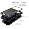 180° Flip Wallet Kartenfach Hartes PC+Weiches TPU Stoßfest Einfarbiges Handyhülle Für Google Pixel 9 9A Pro XL Bumper Rückseite
