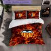 Valencia FC Themed Bedding 3Pcs Duvet Cover Set Decorative Bed Linen For Teen Room Home Decoration