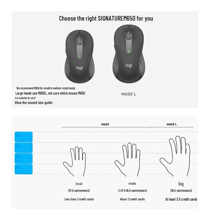 Logitech M650 Wireless Dual Mode Silent Ergonomic Mouse