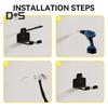 Garden Power Tool Hanger Hedge Trimmer Stand Strong Load-bearing Easy To Install Wall Mounted Grass Trimmer Storage Rack