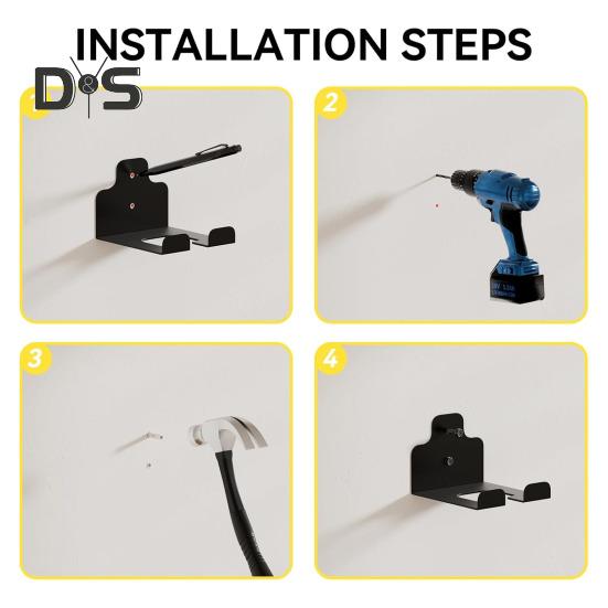 Garden Power Tool Hanger Hedge Trimmer Stand Strong Load-bearing Easy To Install Wall Mounted Grass Trimmer Storage Rack