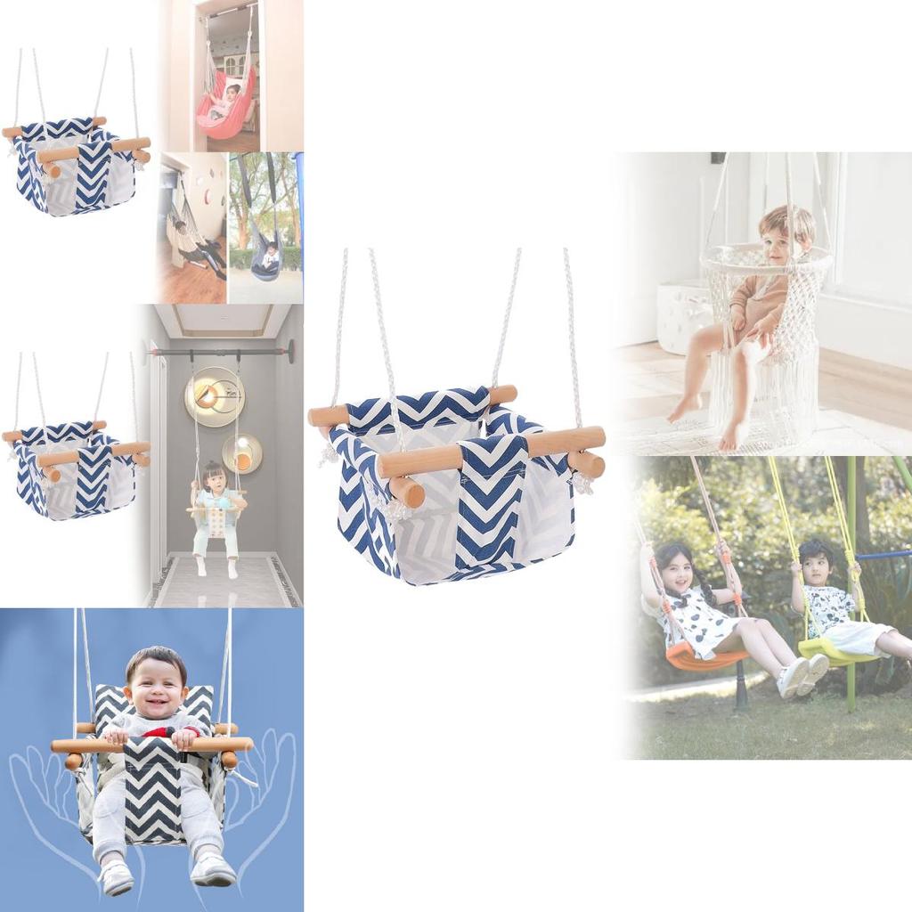 Baby Swing Indoor Outdoor With Cotton Linen Material For Toddler Development