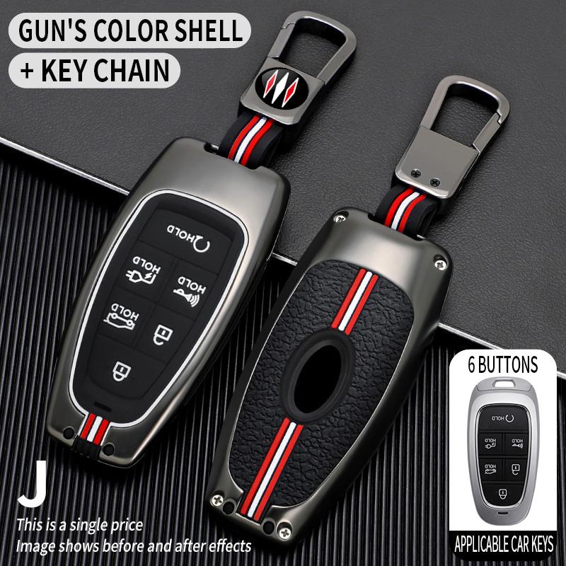 Car Key Case Cover Shell Fob Holder for Hyundai Santa Fe Tucson 2025 NEXO NX4 Atos Prime Solaris 2025 Styling Accessories