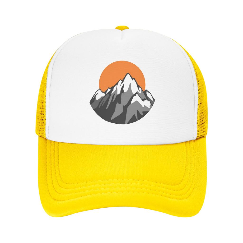 Sunrise Sun Mountain Pool Party Mesh Baseball Caps For Womens Highend FeUnisex Beach Sunscreen Hats Hip Hop Trucker Cap