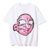 Nouvelle Collection Printemps Été T-shirt à Manches Larges Imprimé Tête d'Animal Tendance et Amusant pour Couples