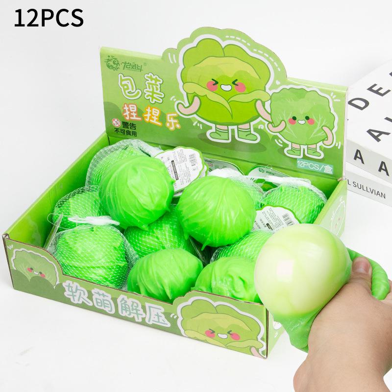 Simulated Cabbage Vegetable Squeeze Toy Funny Stress Relieving Toys Squishy Toy For Children's Souvenir Fans Gifts 2026 New