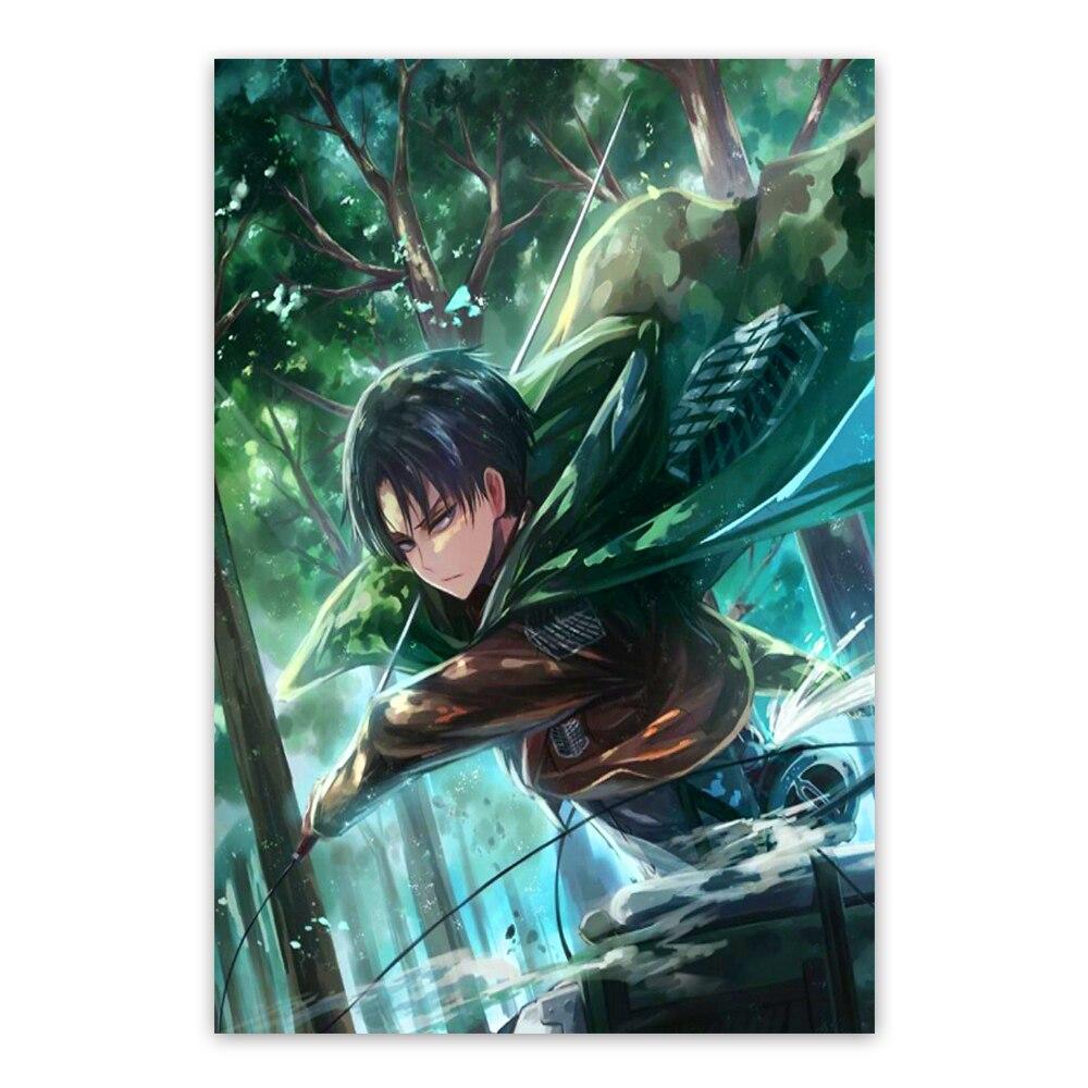 5d Diy Levi Ackerman Diamond Painting Attacking Giant Mosaic Handmade Animation Cross Stitch Full Circle Diamond Embroidery