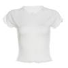 Solid Color Short Sleeve T-shirt Solid Personality round Neck Slim fit Short sleeve T-shirt Women