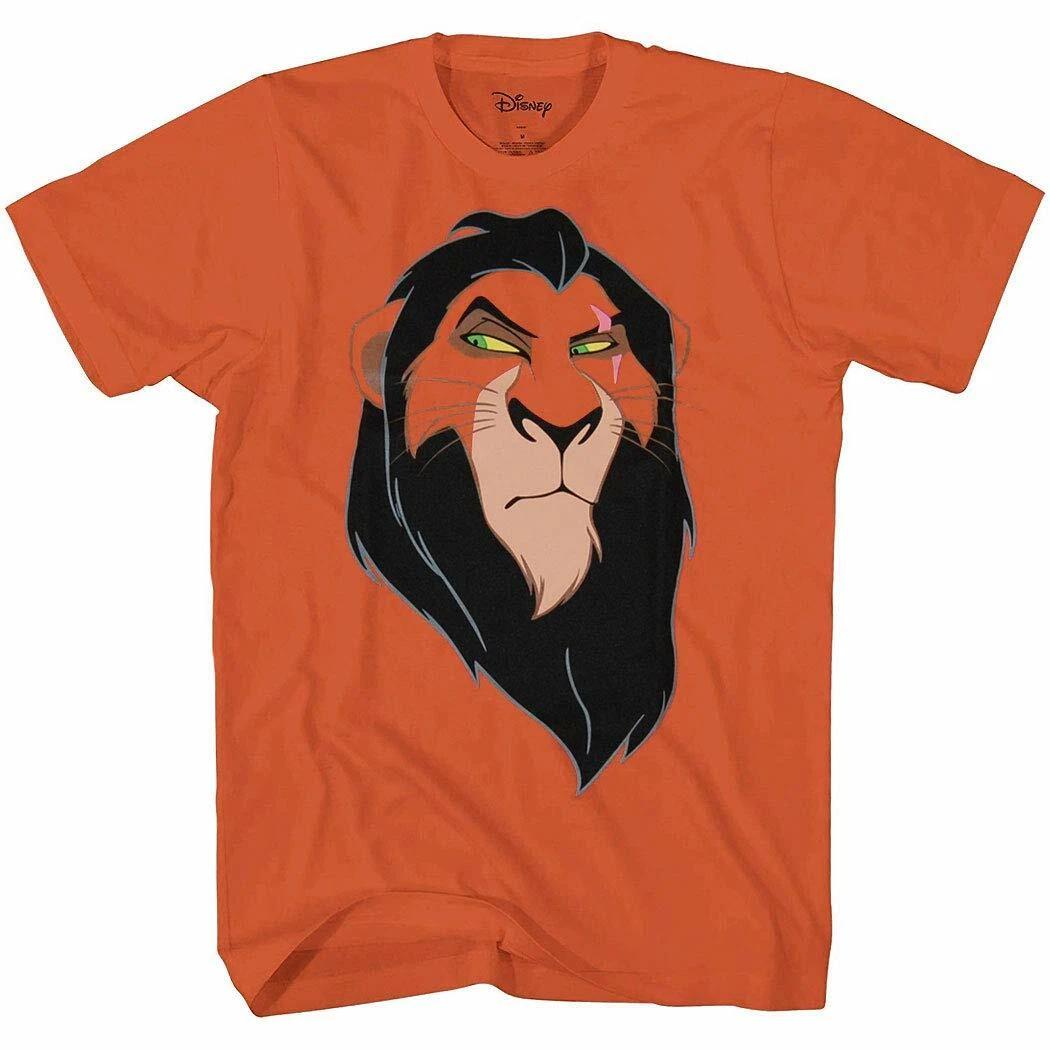 Disney Lion King Scar Evil Face 100% Cotton T-shirt Mens Tees Top M