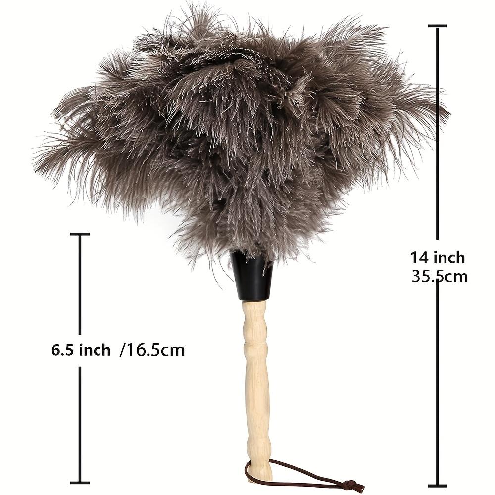 1pc Duster - Wooden Cleaning Tool for Home, Bedroom, Bookshelf, Desk, and Car - Gentle Dust Removal with Ergonomic Handle, Car Interior Cleaning