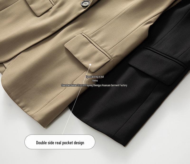 Automne 2024 Veste à col de costume coréen décontracté pour femmes - Haut sans manches Vêtement d'extérieur