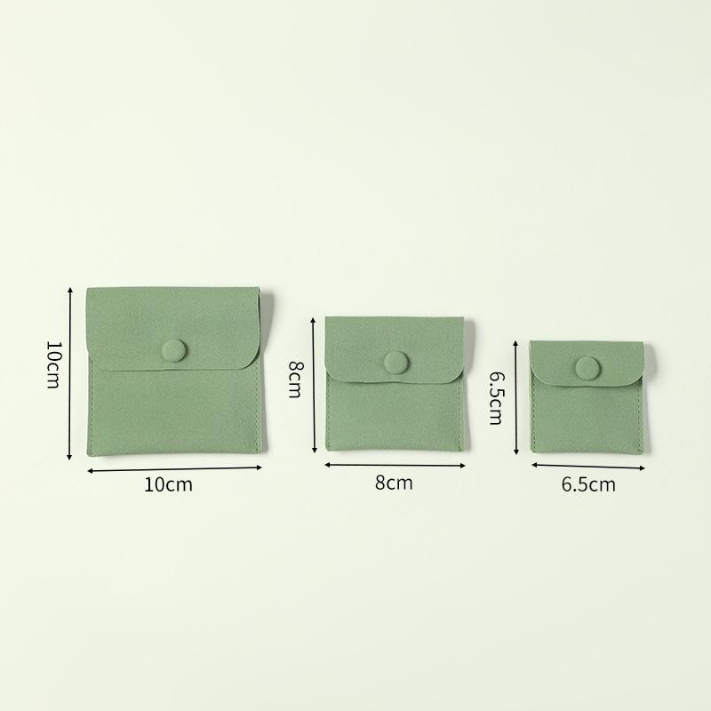 Microfiber Double-Sided Snap Jewelry Bag – Anti-Oxidation Storage for Necklaces & Pendants