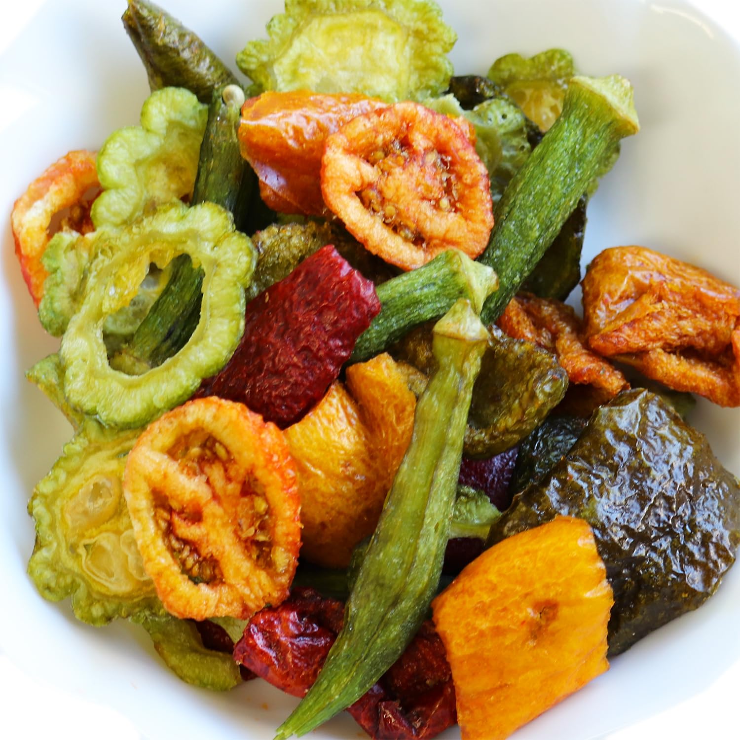 

6 Kinds of Summer Vegetable Chips Vegetable Paprika Okra Bitter Melon Chips (65g) - Snack, Appetizer, Snack, Chips, Chips,