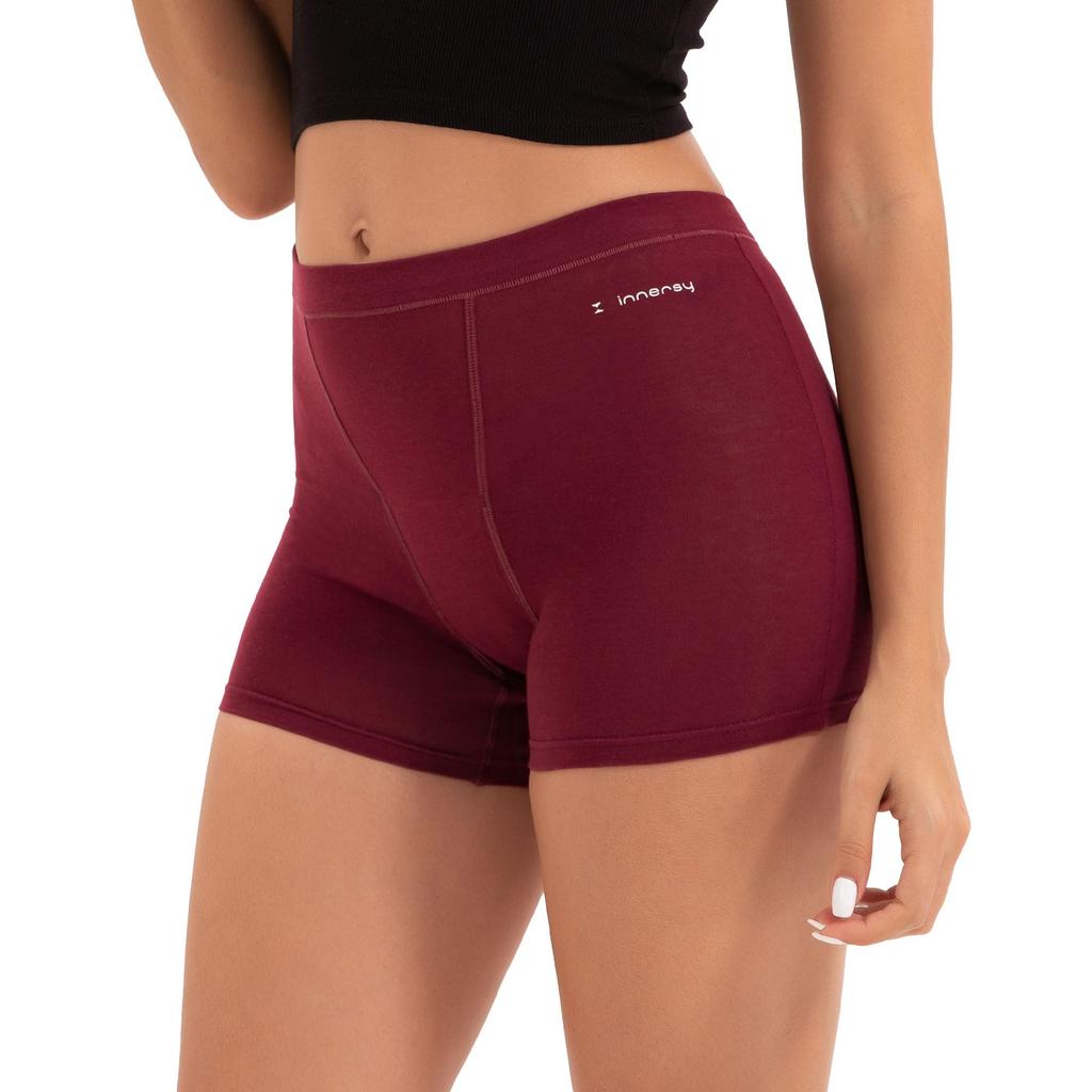 INNERSY Sanitary Absorbent Period Menstrual Cotton Boxer High Plus Day Night Women's Panties, Briefs, Underwear, Briefs, Waist, Sizes, & Use,