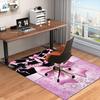 1PC Custom Name Pink Bow Elegance Theme Floor Mat Ideal for Living Room, Game Rooms, Office, Bedroom,Floor Mat Playful Design