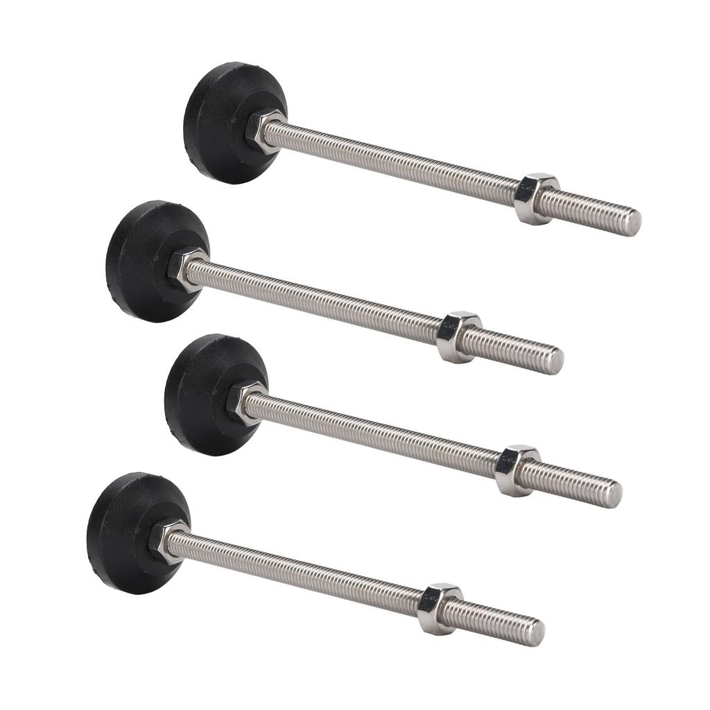 4PCS Leveling Feet Black Color Round Stable 100mm Height Adjustable Furniture Leveling Feet for