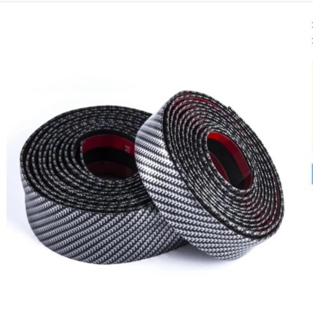 3D Nano Carbon Fiber Car Sticker Paste Door Sill Protector Bumper Tape Car Rear Trunk DIY Paste Protector Strip Waterproof Film