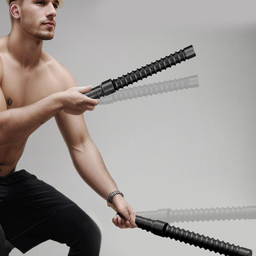 2Pcs Professional Battle Rope Rod Strength Training Tool Battle Rope Spring Rod for Gym Training Home Workout Enduring