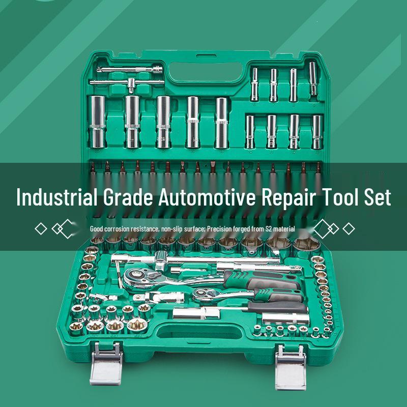108-Piece Multi-Function Ratchet Socket Wrench Set for Auto and Motorcycle Repair