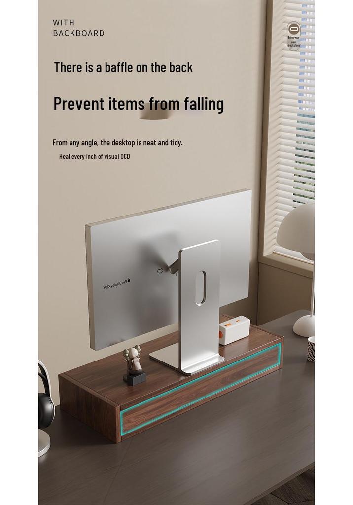 Desktop Monitor Stand with Storage Drawer