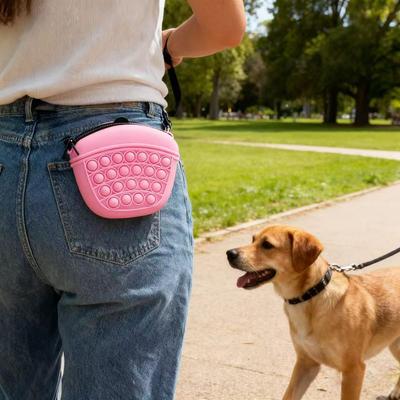 Pet Snack Bag, Silicone Dog Food Bag, Training Dog Waist Bag, Dog Walking Bag, Dog Training Bag, Outdoor Storage Bag, Snack Bag