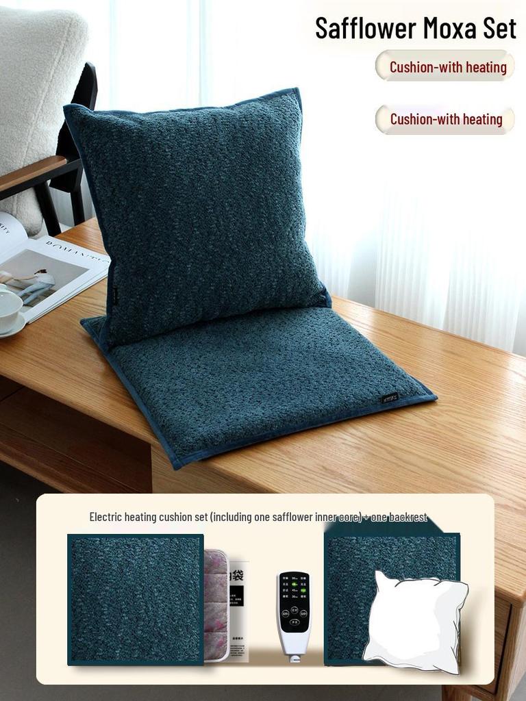 Wormwood Heated Seat Cushion with Moxibustion Therapy - Electric Heating Pad for Office Chairs