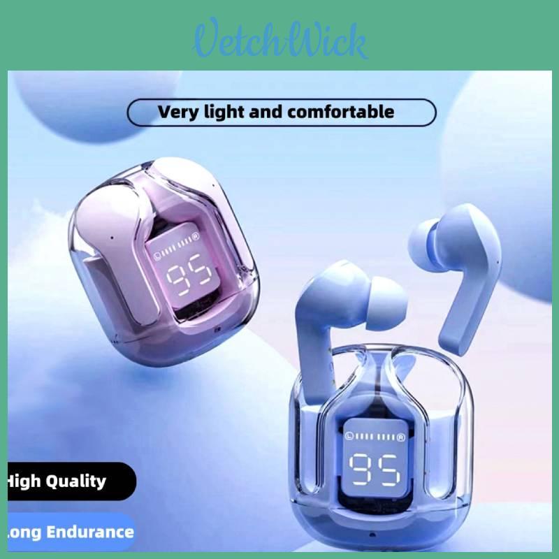 Auricolari In-ear Wireless Trasparenti Air31 Tws Con Cancellazione del Rumore e Display a LED per lo Sport Bianco