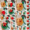Adorable Plush Christmas Ornaments Collection Featuring Snowman Gingerbread Man Decor