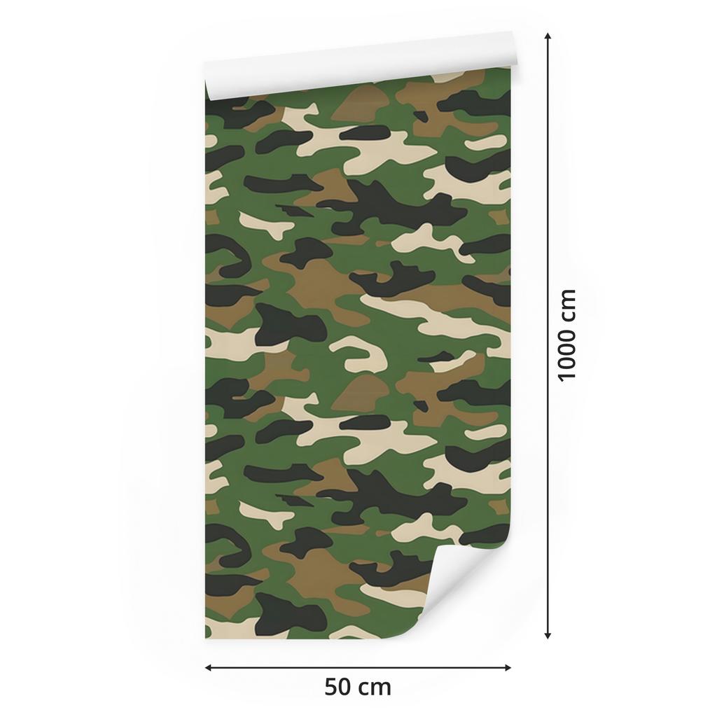 Military Camouflage Wallpaper Green and Olive for Living Room and Bedroom 50x1000