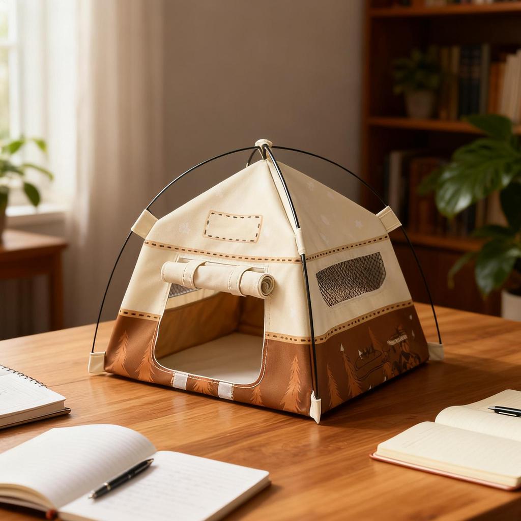 1:12 Scale Mini Camping Tent Model Decoration Oxford Cloth Simulated Outdoor Tent Ornament Doll Pretend Play Tent Photo Props