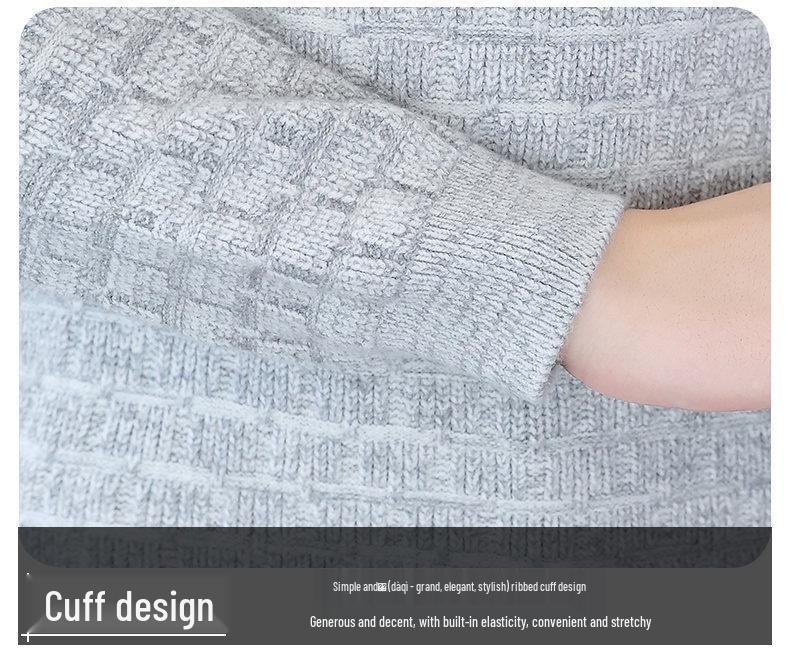 Herren Pullover aus dicker Strickware für Herbst/Winter - Hohe Qualität, Rundhals, Freizeitkleidung