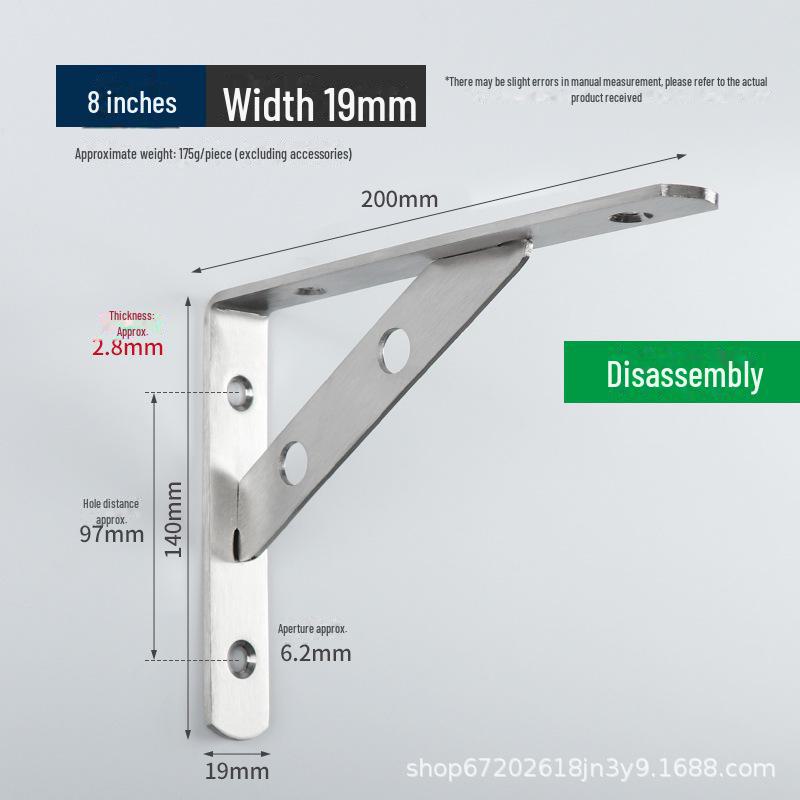 Stainless Steel Wall-Mounted Tripod Bracket for Load-Bearing Support