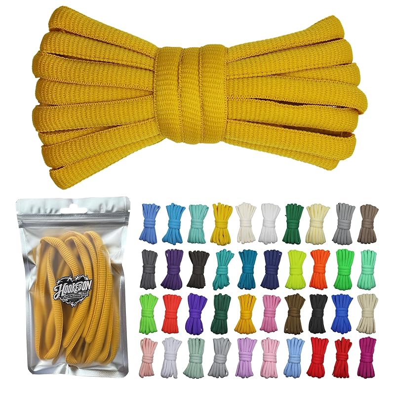 

[HOOKEDON High performance Kicks] oval shoe laces String width 9mm 40 colors 100cm 120cm 130cm 140cm 160cm shoelace shoelaces round string ellipse